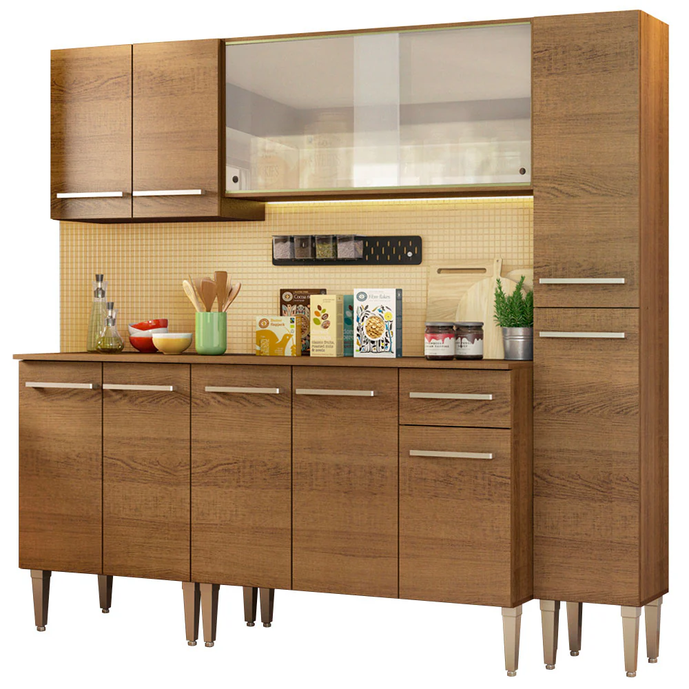 Armário de Cozinha Completa 201cm Rustic Emilly Fast Madesa 02 - Image 2