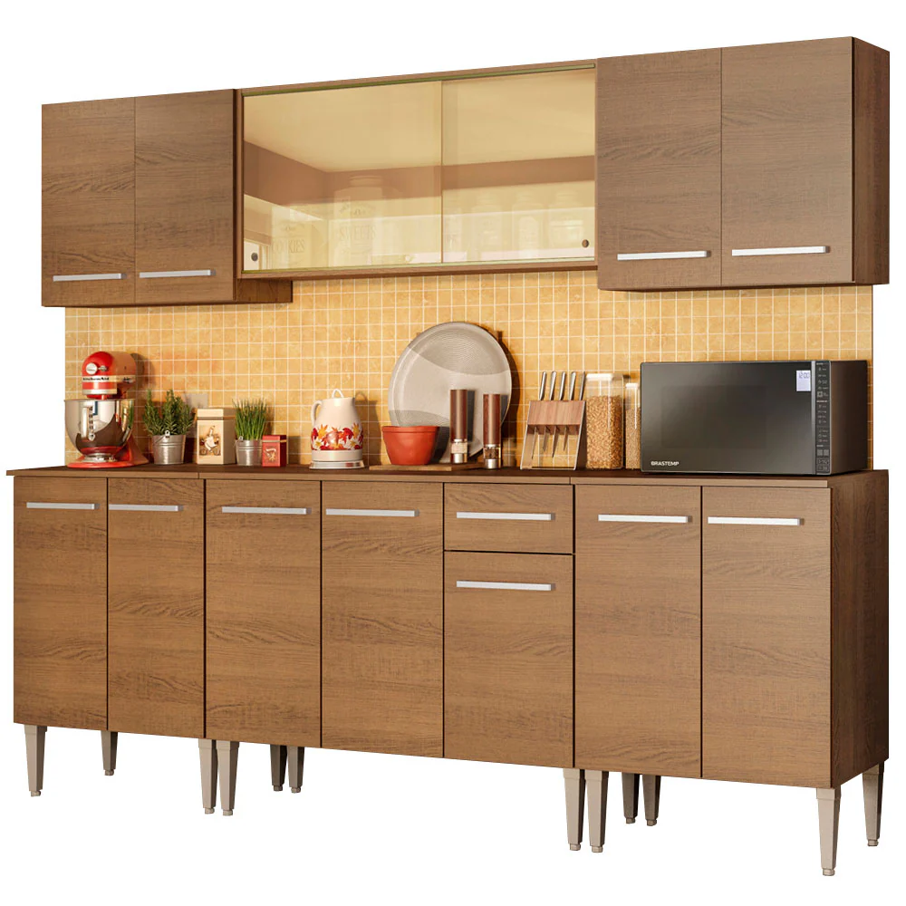 Armário de Cozinha Completa 233cm Rustic Emilly Fire Madesa 03 - Image 2