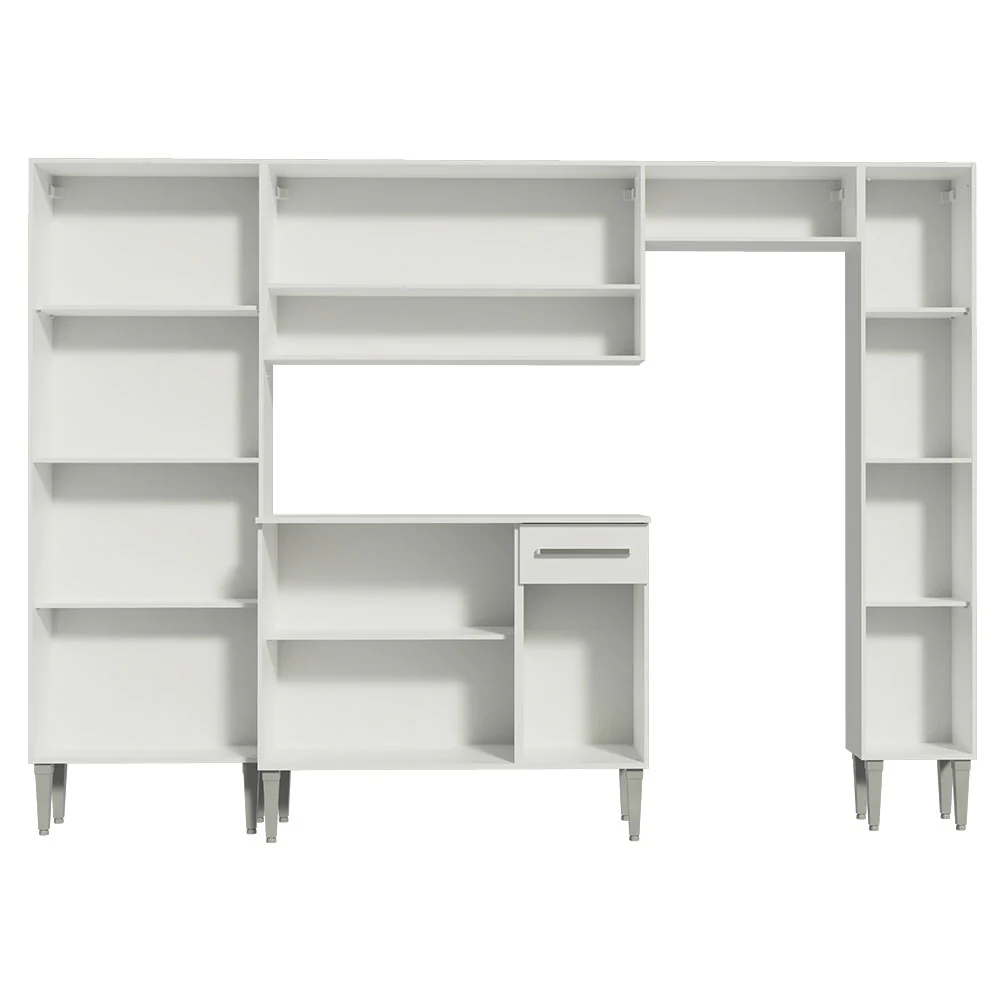 Armário de Cozinha Completa 261cm Branco Emilly Hit Madesa - Image 11
