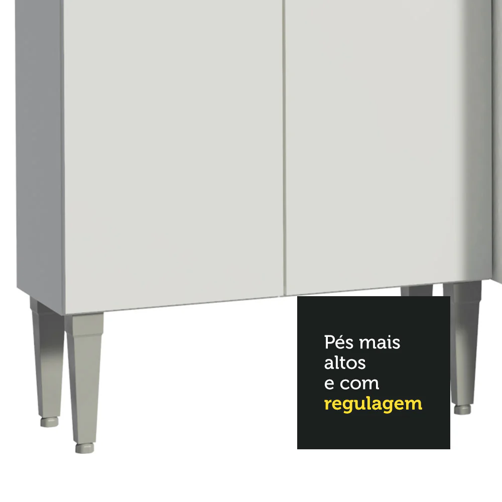 Armário de Cozinha Completa 261cm Branco Emilly Hit Madesa - Image 7