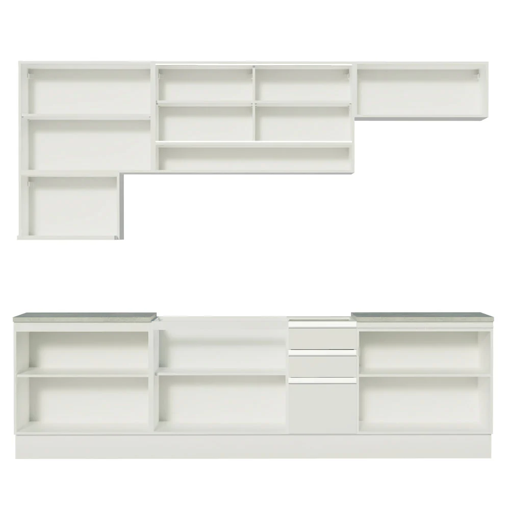 Armário de Cozinha Completa 280cm Branco Genova Madesa 04 - Image 11