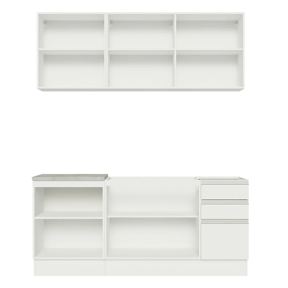 Armário de Cozinha Compacta 180cm Branco Glamy Madesa 05 - Image 11
