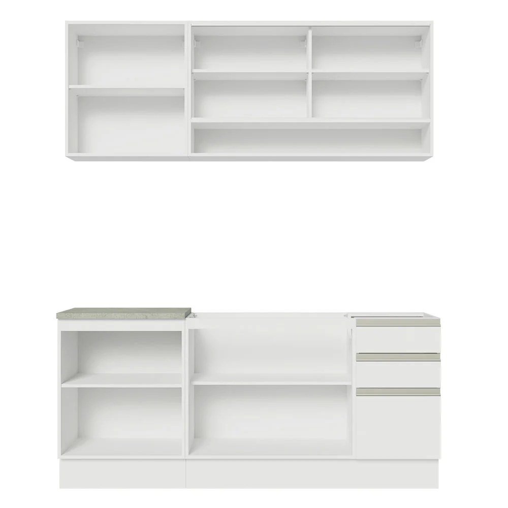 Armário de Cozinha Compacta 180cm Branco Glamy Madesa 06 - Image 11