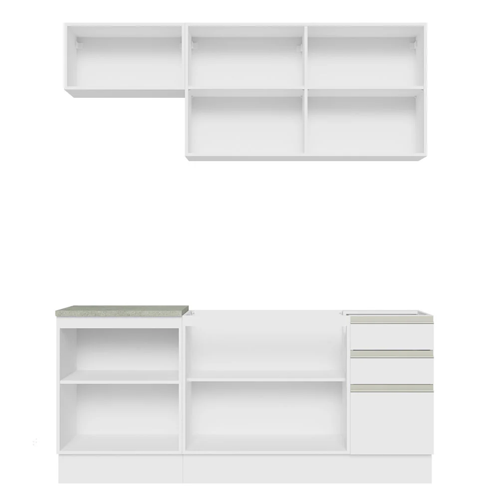 Armário de Cozinha Compacta 180cm Branco Glamy Madesa 07 - Image 11