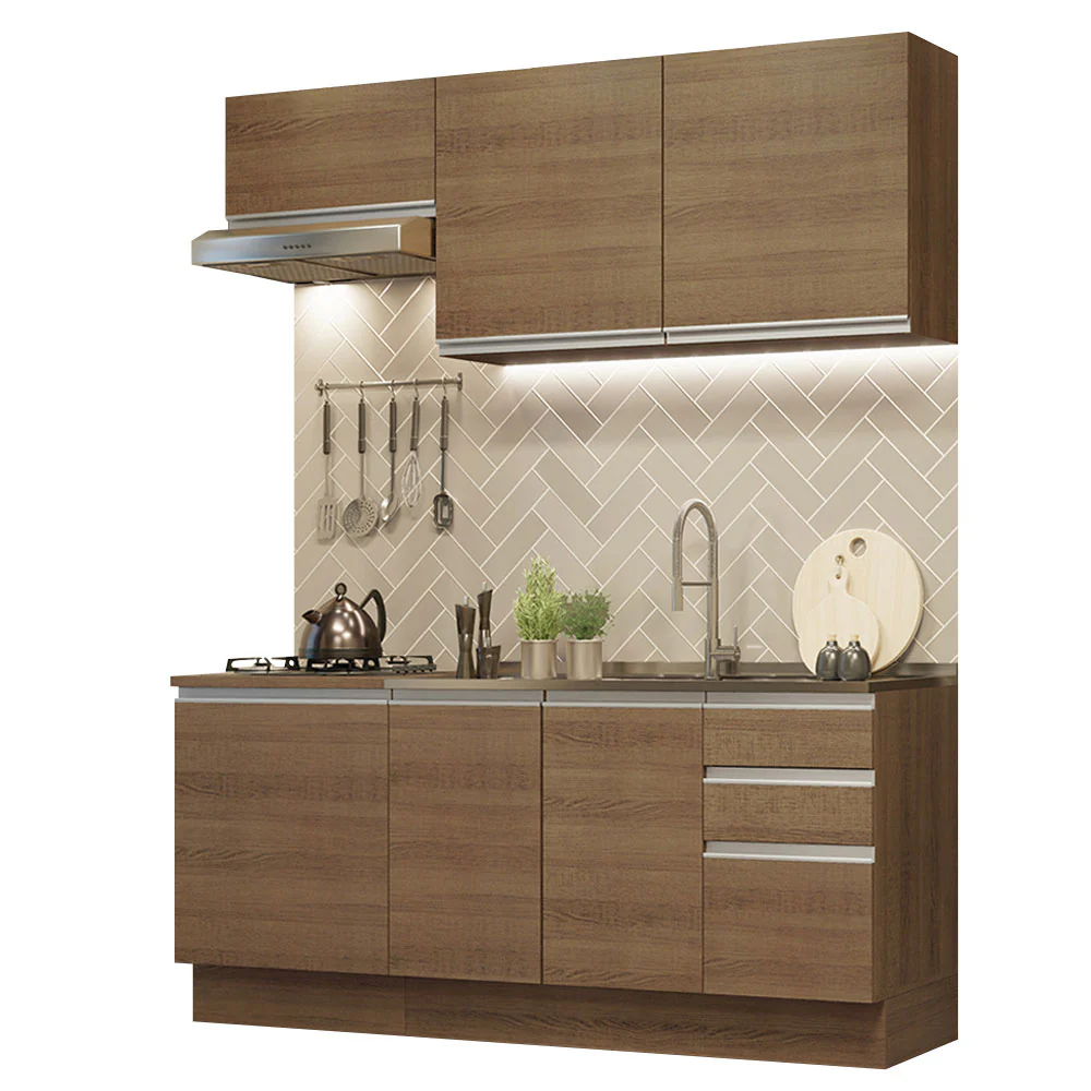Armário de Cozinha Compacta 180cm Rustic Glamy Madesa 07 - Image 2