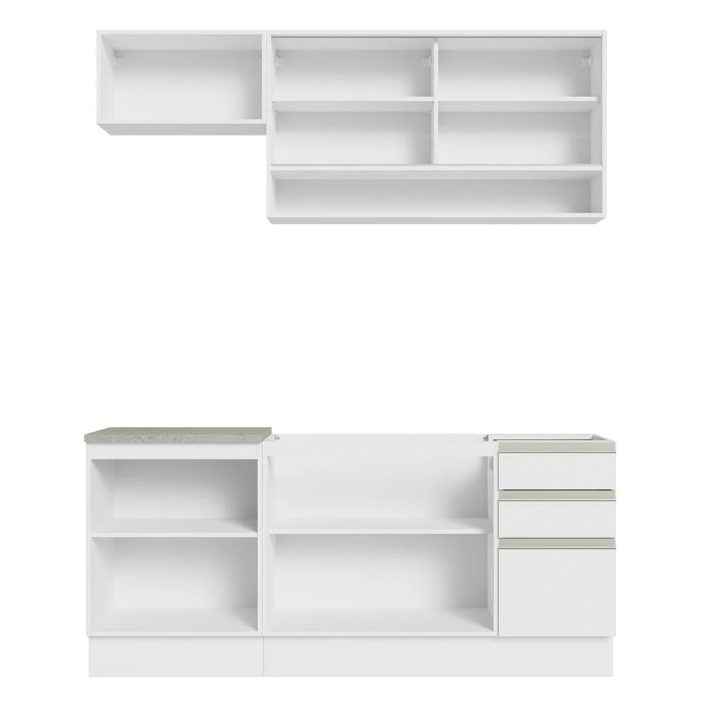 Armário de Cozinha Compacta 180cm Branco Glamy Madesa 08 - Image 11