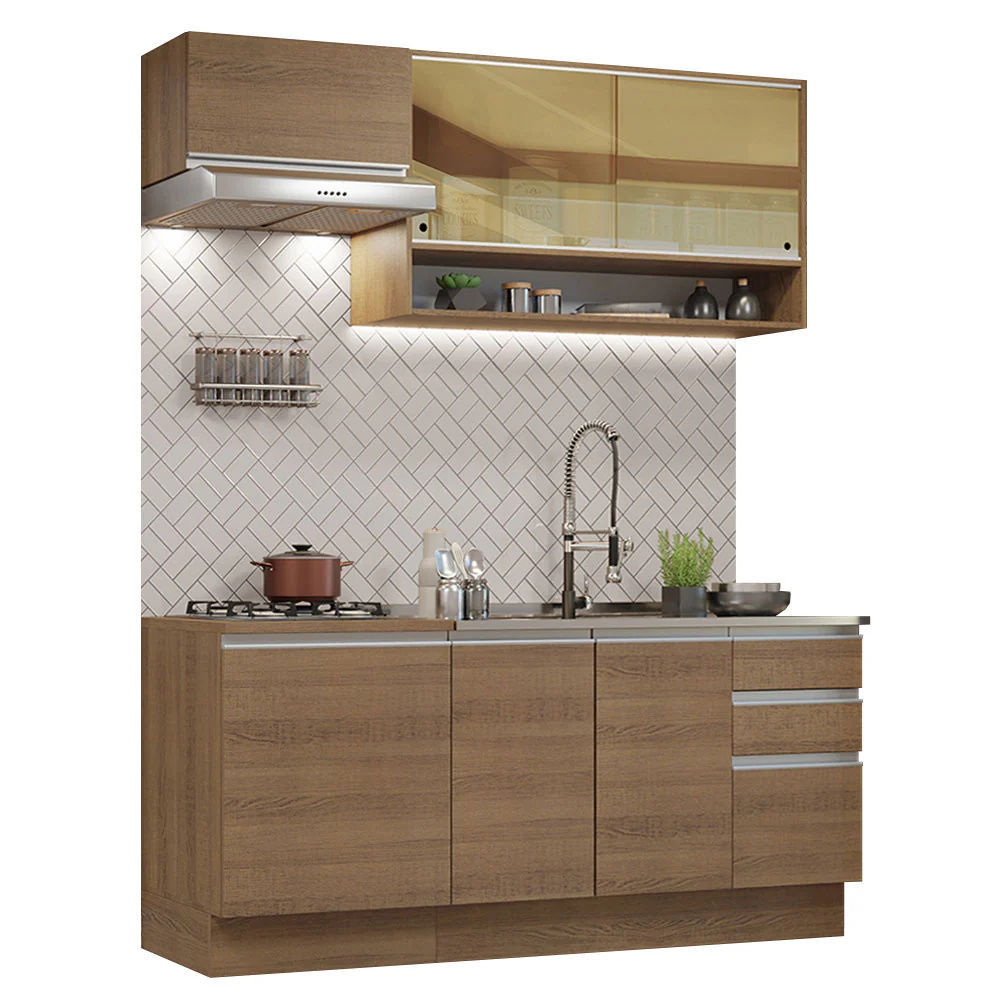 Armário de Cozinha Compacta 180cm Rustic Glamy Madesa 08 - Image 2