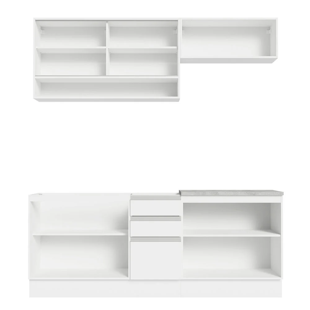 Armário de Cozinha Compacta 200cm Branco Glamy Madesa 03 - Image 11