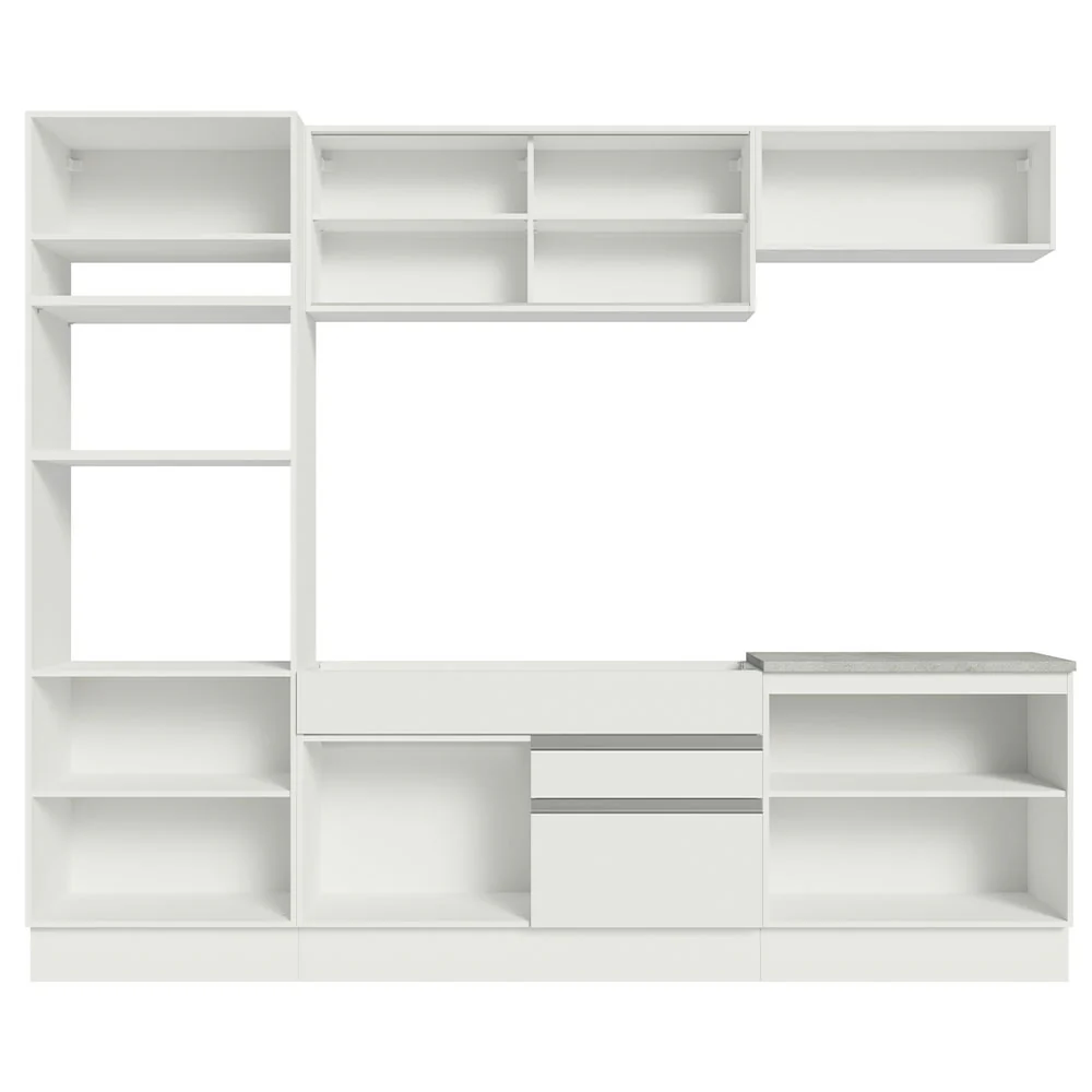 Armário de Cozinha Completa 270cm Branco Glamy Madesa 10 - Image 11