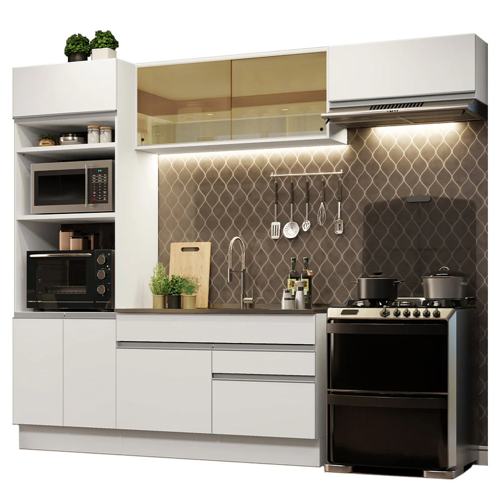 Armário de Cozinha Completa 270cm Branco Glamy Madesa 11 - Image 2