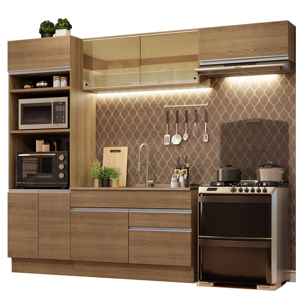 Armário de Cozinha Completa 270cm Rustic Glamy Madesa 11 - Image 2