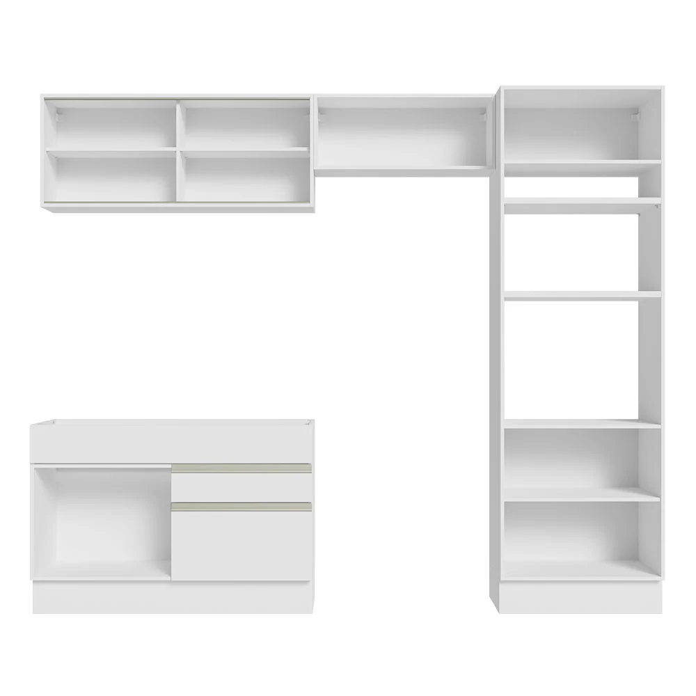 Armário de Cozinha Completa 270cm Branco Glamy Madesa 12 - Image 10