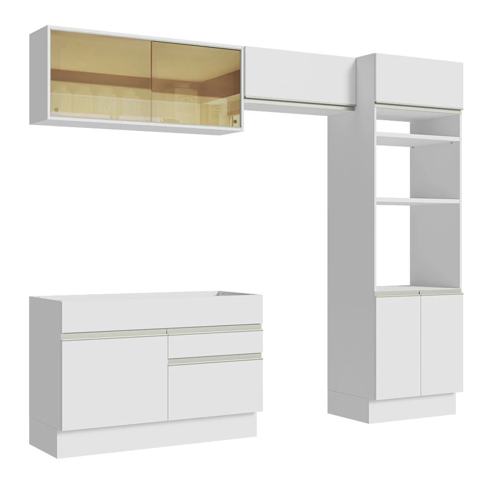 Armário de Cozinha Completa 270cm Branco Glamy Madesa 12 - Image 11