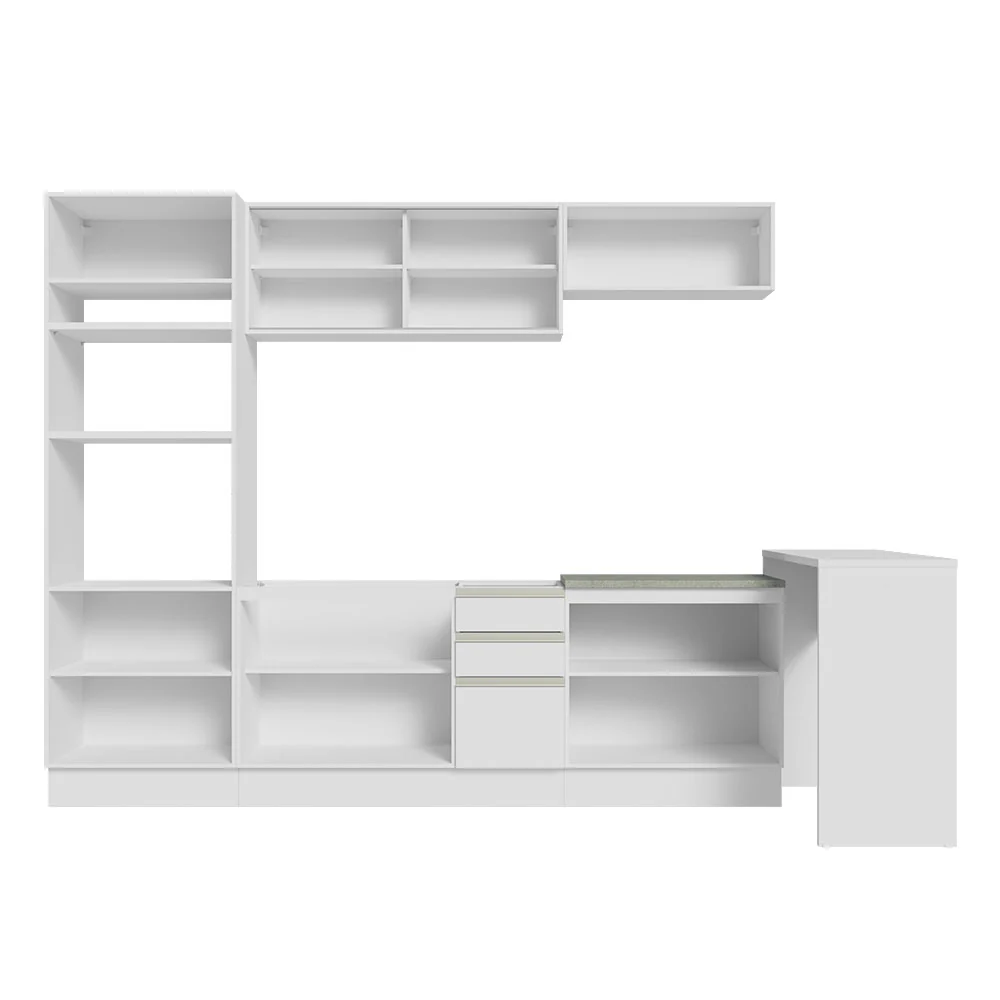 Armário de Cozinha Completa 315cm Branco Glamy Madesa 01 - Image 11