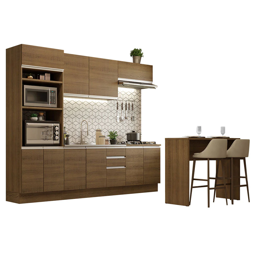 Armário de Cozinha Completa 315cm Rustic Glamy Madesa 02 - Image 2