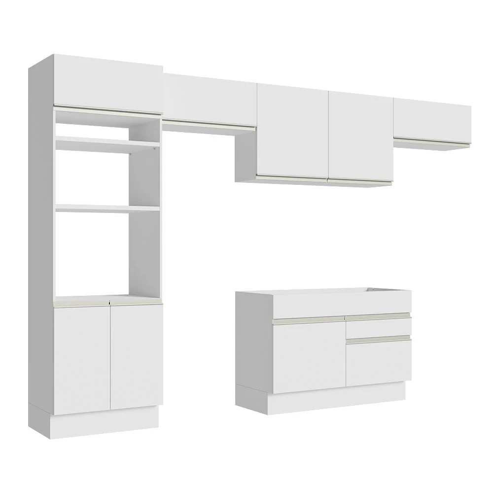 Armário de Cozinha Completa 350cm Branco Glamy Madesa 01 - Image 11