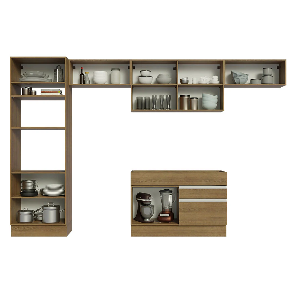 Armário de Cozinha Completa 350cm Rustic Glamy Madesa 01 - Image 11