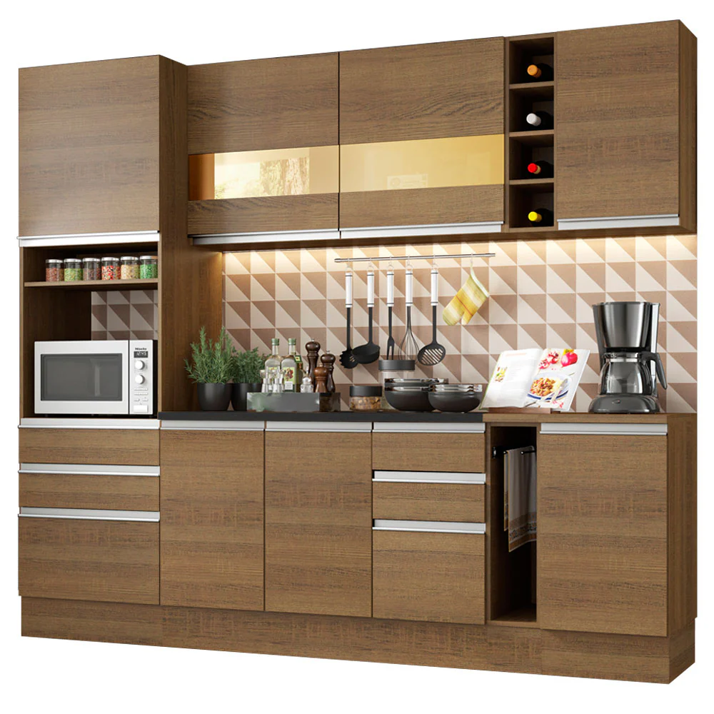 Armário de Cozinha Completa 240cm Rustic Lazio Madesa 02 - Image 2
