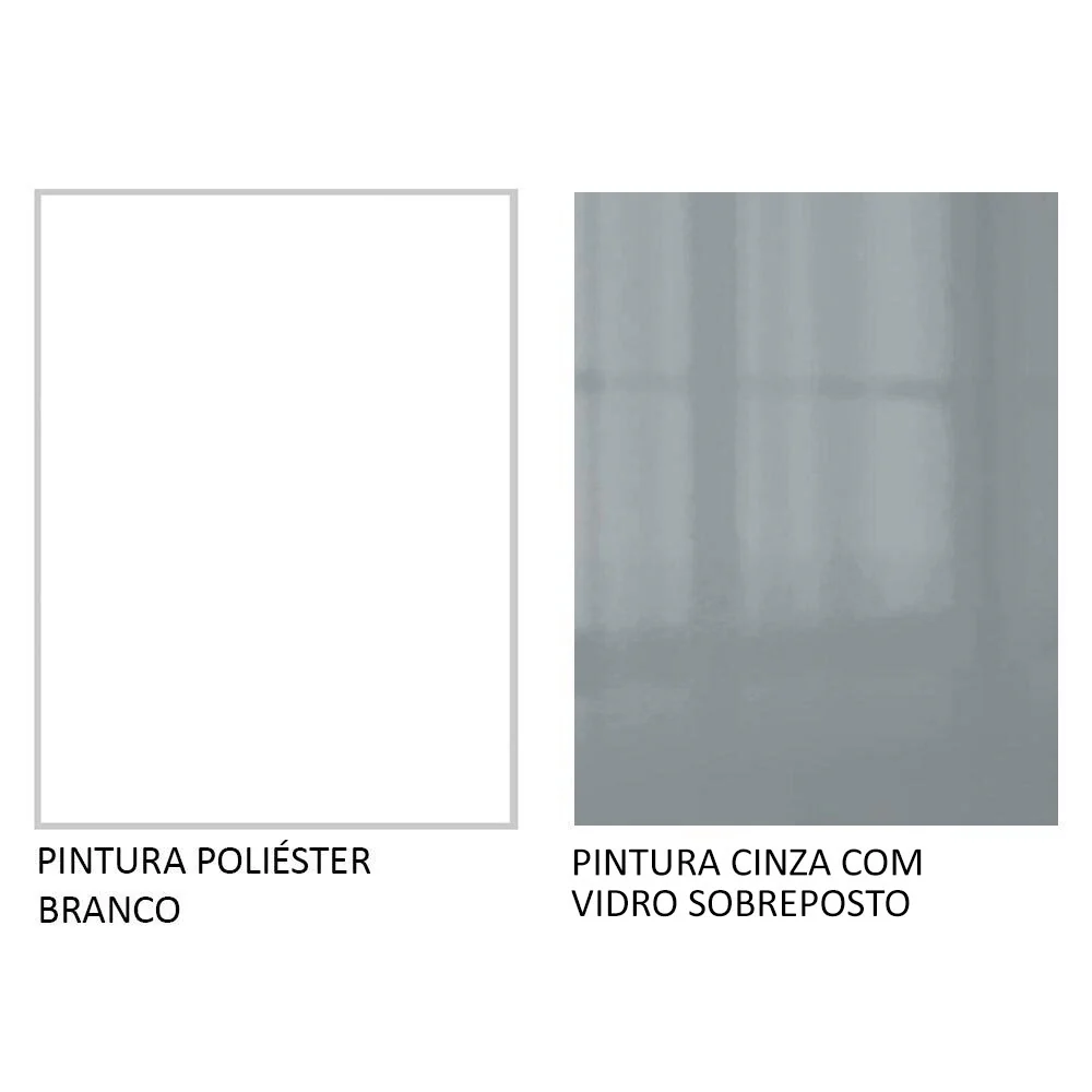 Armário de Cozinha Completa 270 x 60 cm Branco Cinza Lux Madesa 01 - Image 10