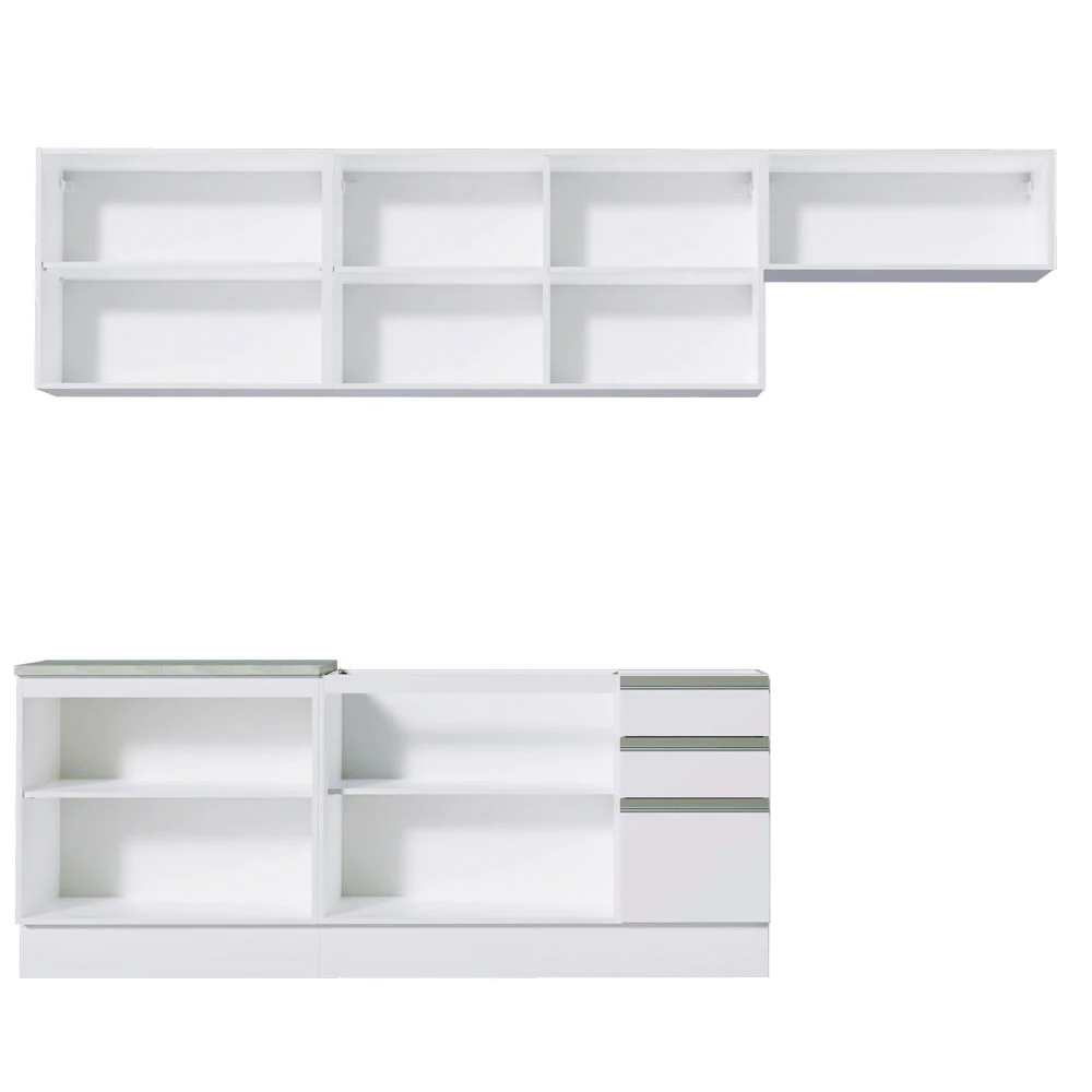 Armário de Cozinha Completa 280cm Branco Marcela Madesa 03 - Image 11