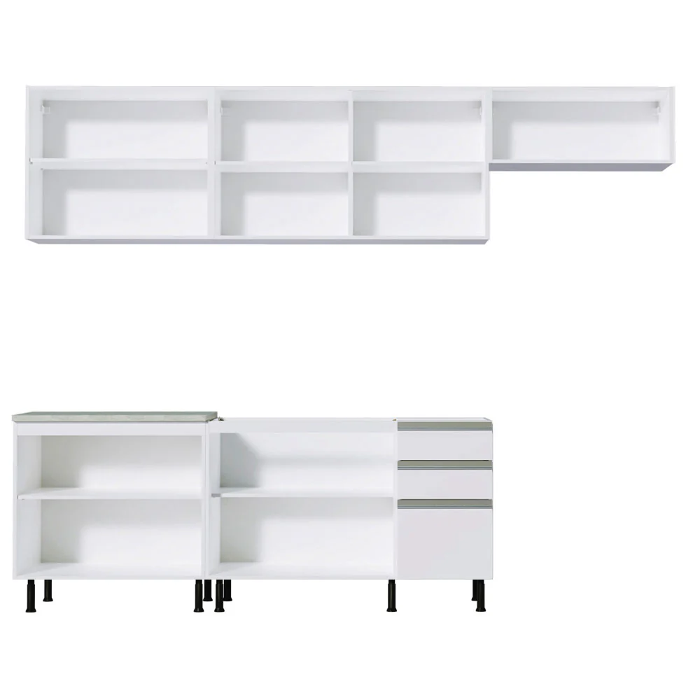 Armário de Cozinha Completa 280cm Branco Marcela Madesa 03SR - Image 11