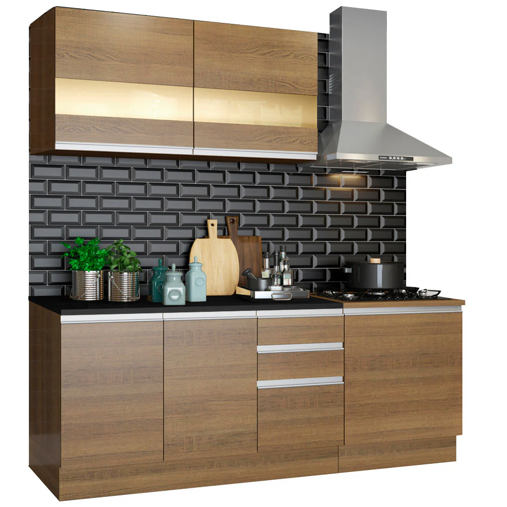Armário de Cozinha Compacta 180cm Rustic Milão Madesa 02 - Image 2