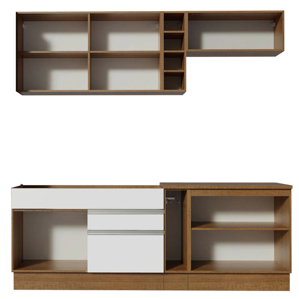 Armário de Cozinha Completa 220cm Branco/Rustic/Crema Parma Madesa 02 - Image 11