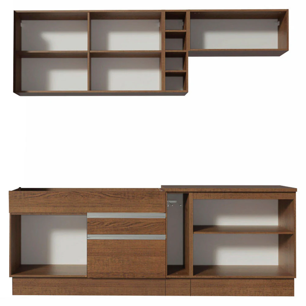 Armário de Cozinha Completa 220cm Rustic/Rustic/Crema Parma Madesa 02 - Image 11