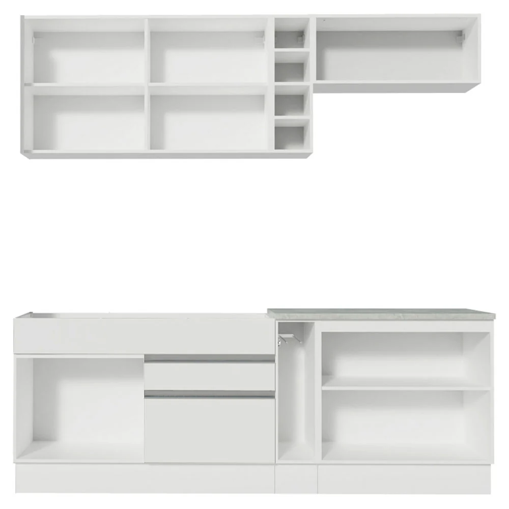 Armário de Cozinha Completa 220cm Branco Parma Madesa 03 - Image 10