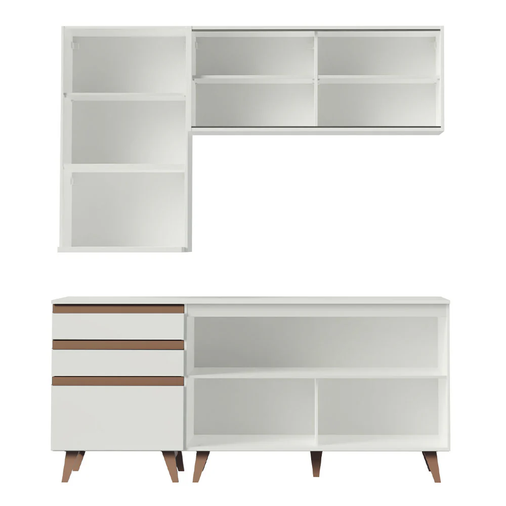 Armário de Cozinha Compacta 180cm Branco Reims Madesa 02 - Image 11