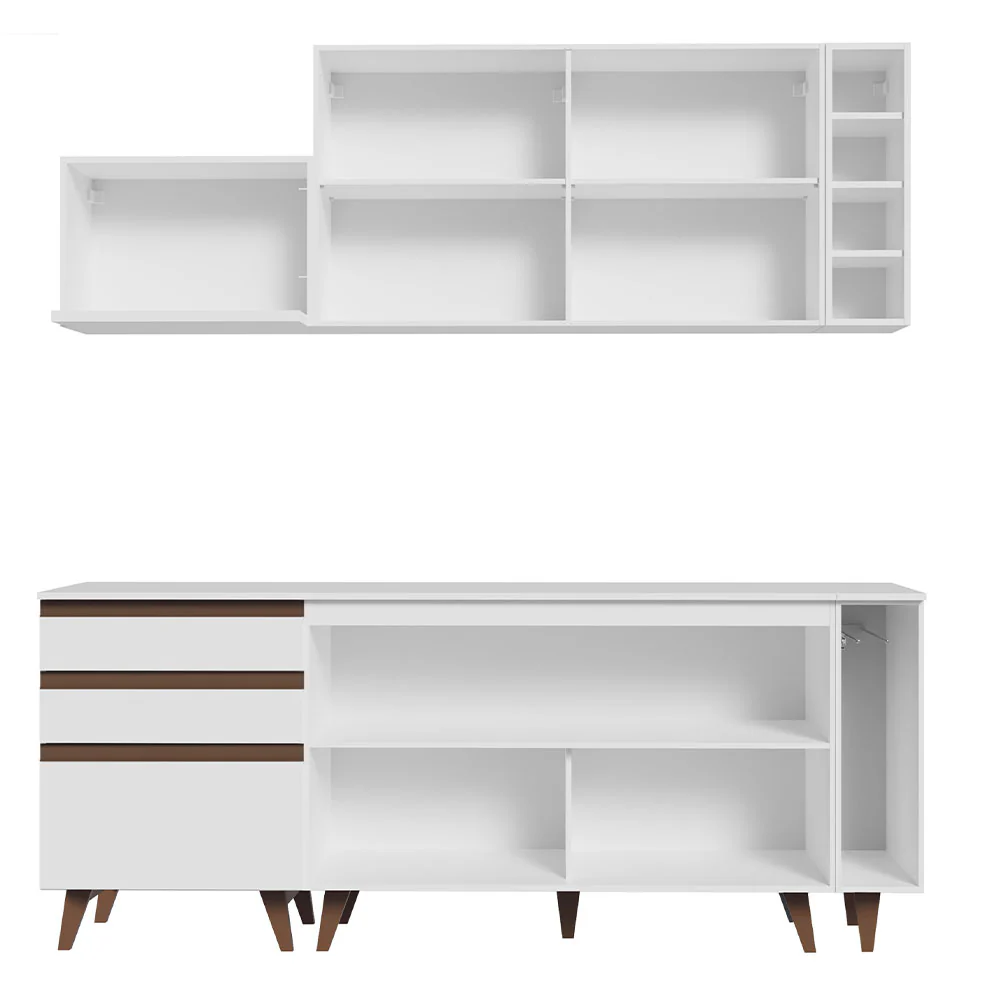 Armário de Cozinha Compacta 200cm Branco Reims Madesa 01 - Image 11