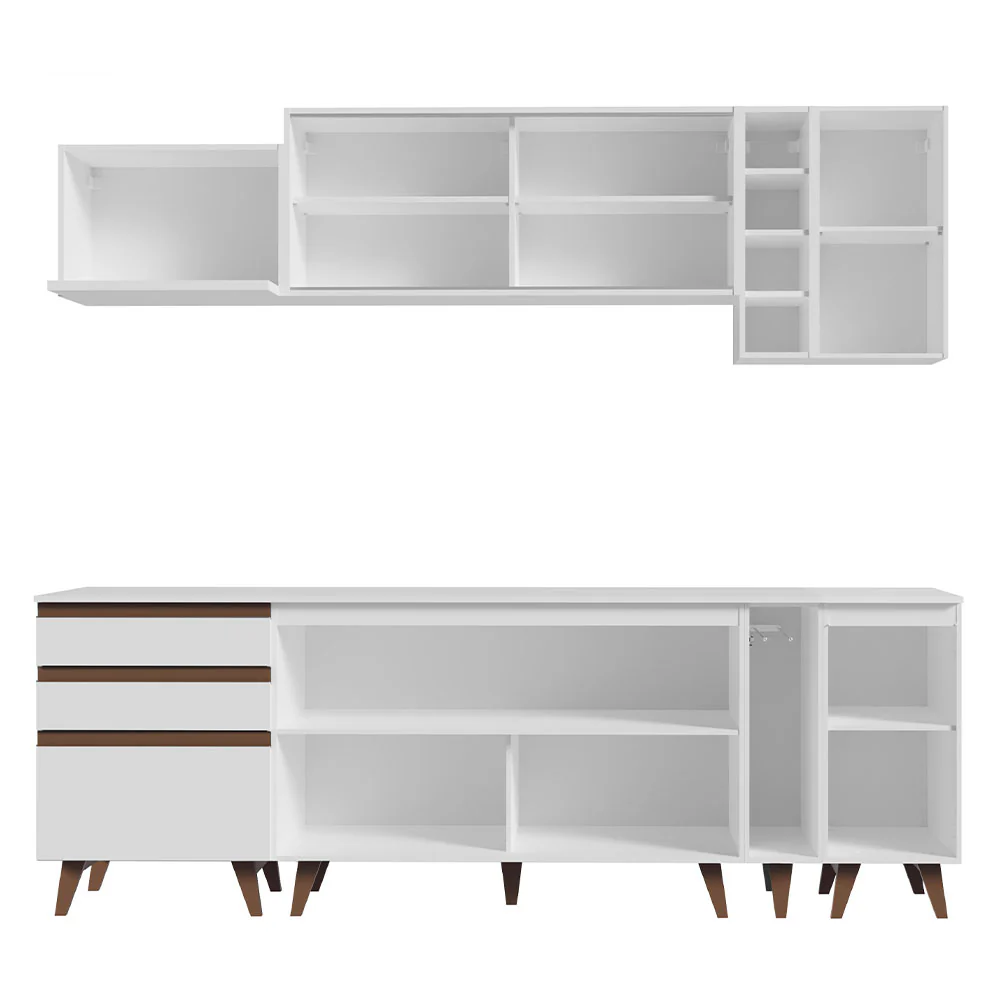 Armário de Cozinha Completa 235cm Branco Reims Madesa 01 - Image 11