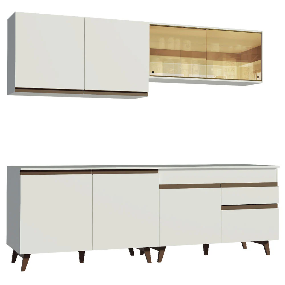 Armário de Cozinha Completa 240cm Branco Reims Madesa 01 - Image 10