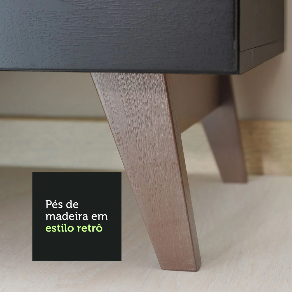 Armário de Cozinha Completa 240cm Preto/Rustic Reims Madesa 01 - Image 6