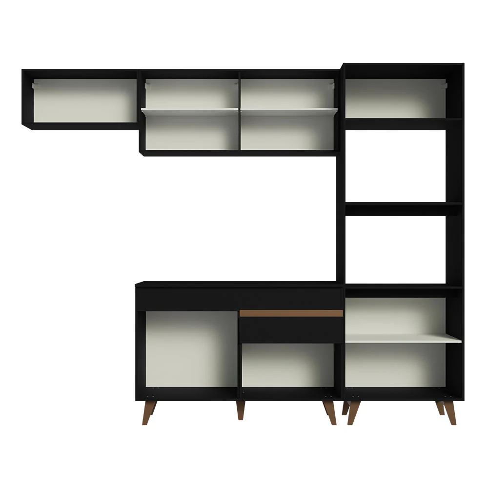 Armário de Cozinha Completa 260cm Preto Reims Madesa 08 - Image 12