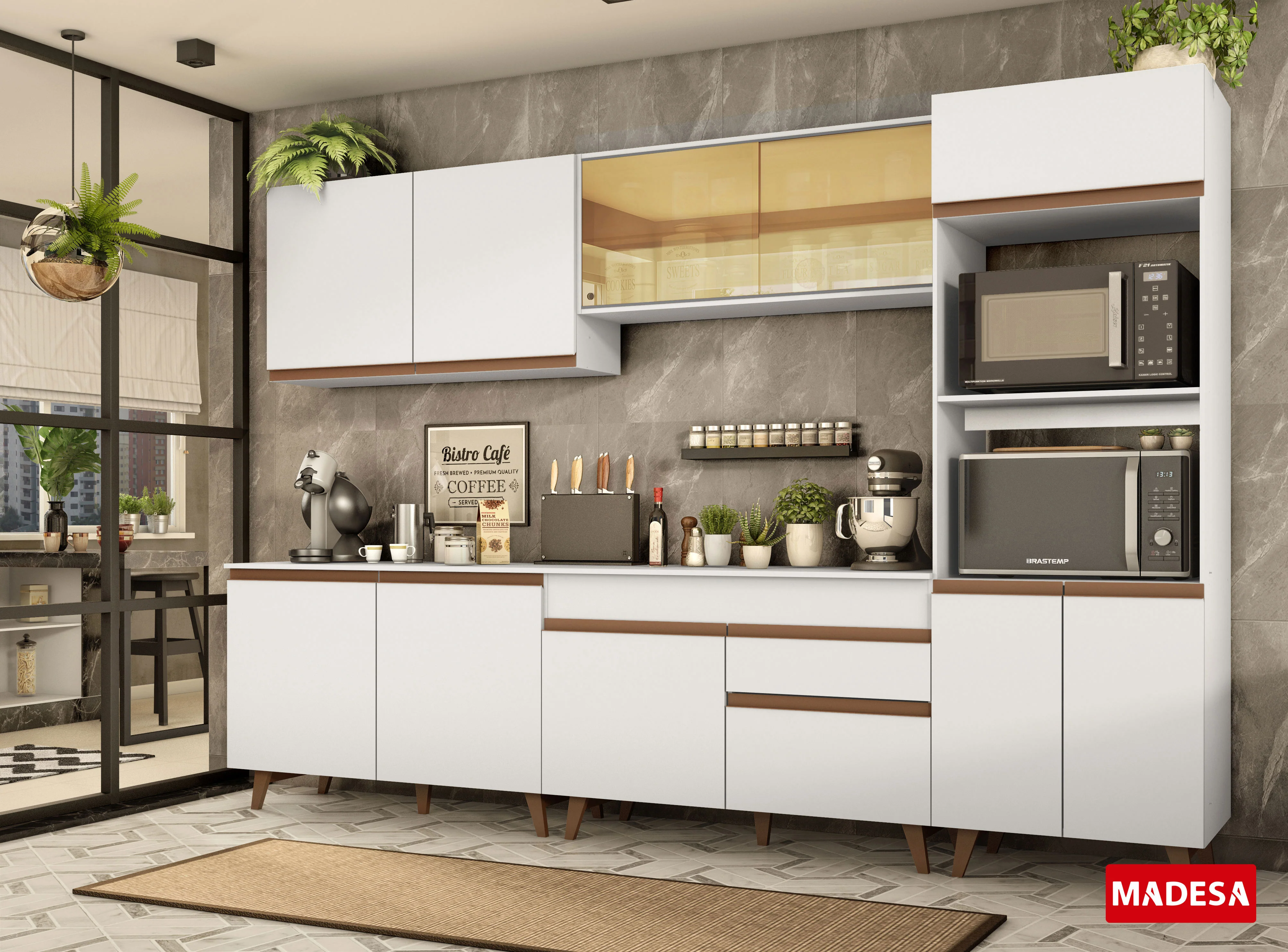 Armário de Cozinha Completa 310cm Branco Reims Madesa 01 - Image 12