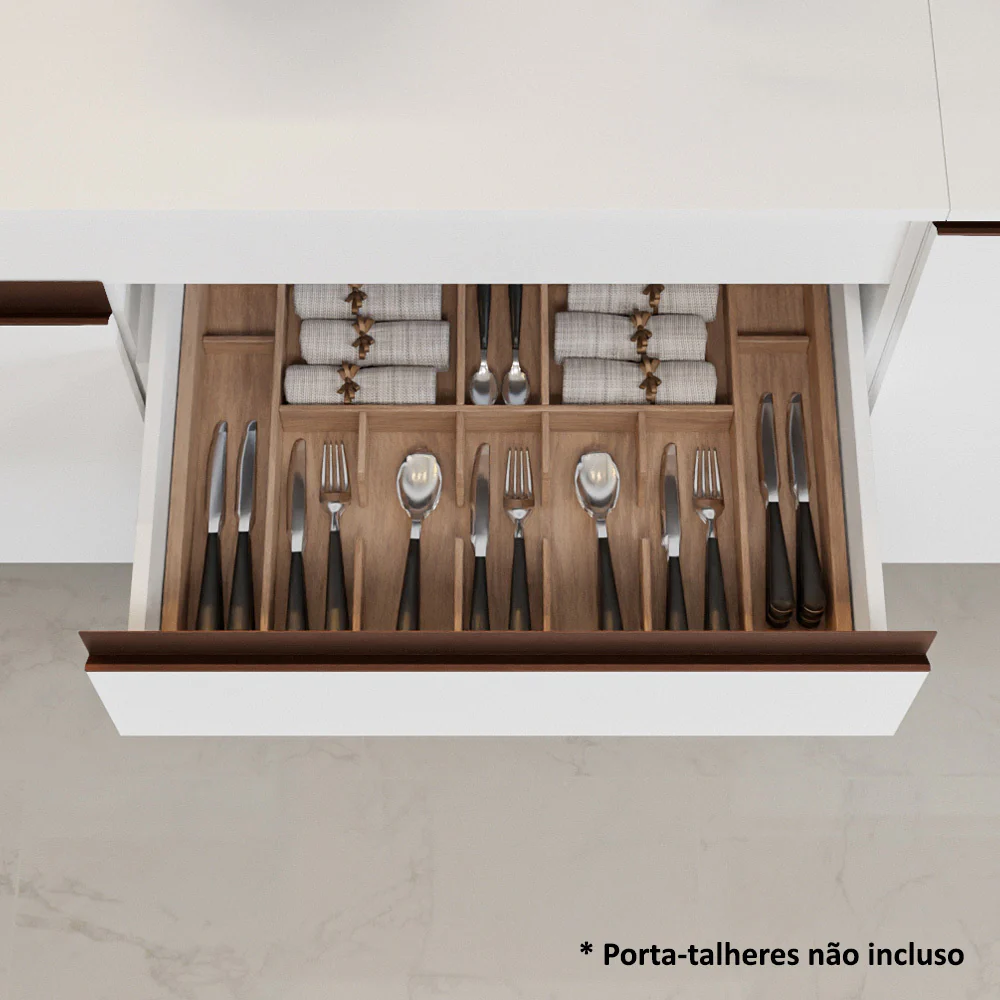 Armário de Cozinha Completa 310cm Branco Reims Madesa 01 - Image 8