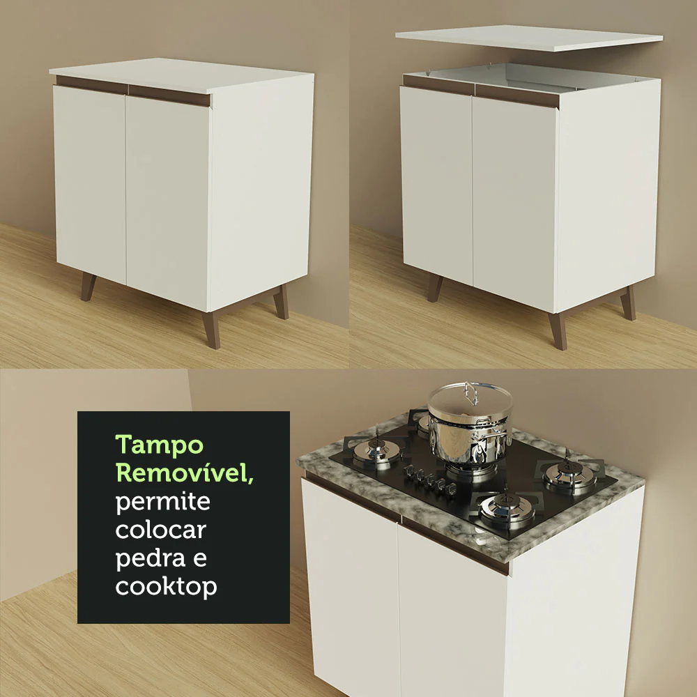 Armário de Cozinha Completa 320cm Branco Reims Madesa 02 - Image 11