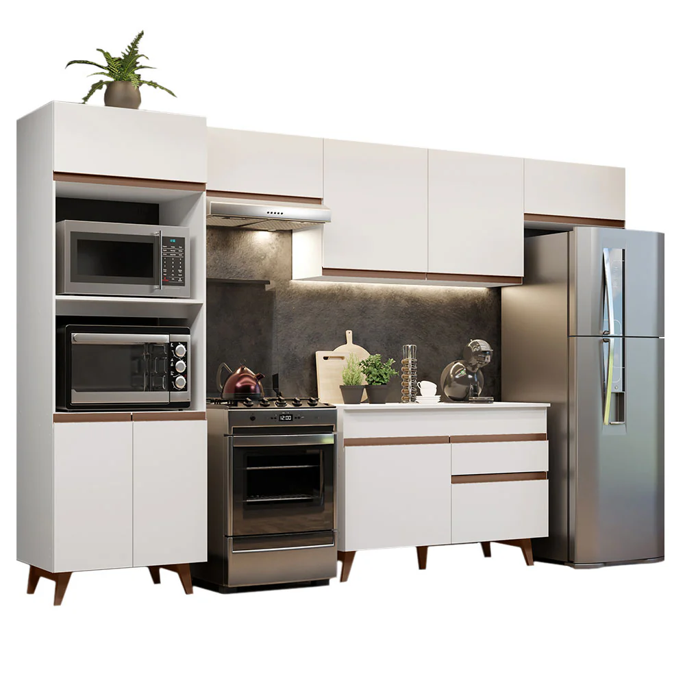Armário de Cozinha Completa 330cm Branco Reims Madesa 01 - Image 2