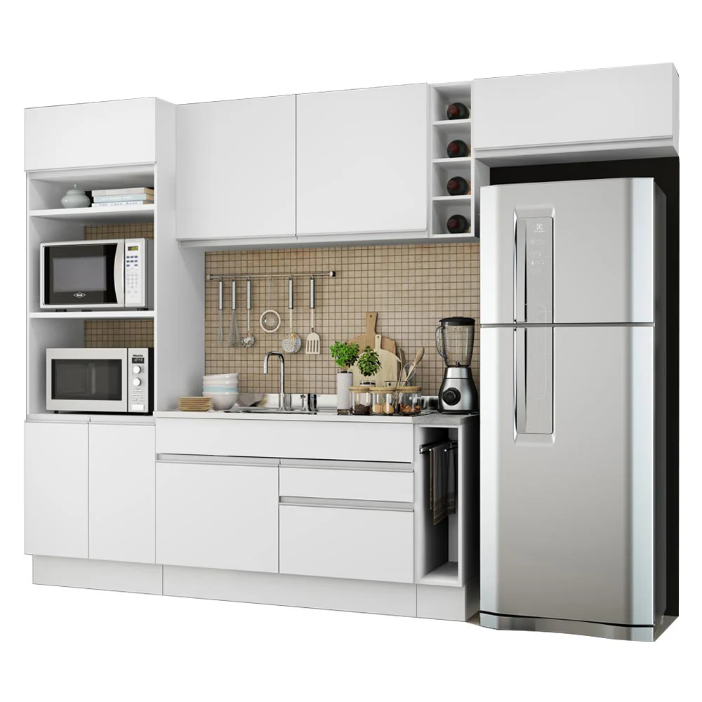 Armário de Cozinha Completa 290cm Branco Safira Madesa 04 - Image 2