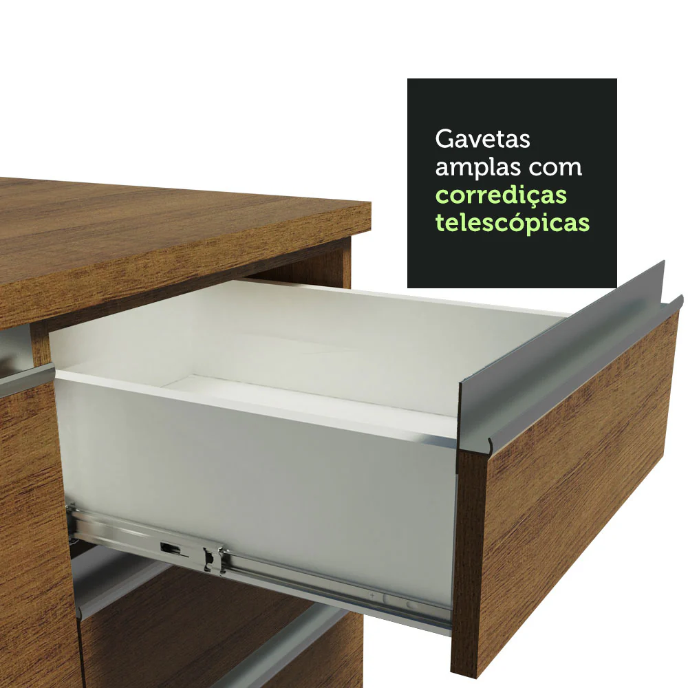 Armário de Cozinha Completa 290cm Rustic/Crema Safira Madesa 03 - Image 7