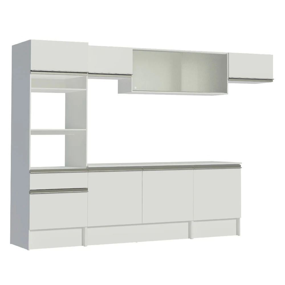 Armário de Cozinha Completa 300cm Branco Topazio Madesa 01 - Image 10