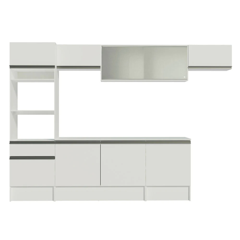Armário de Cozinha Completa 300cm Branco Topazio Madesa 01 - Image 9