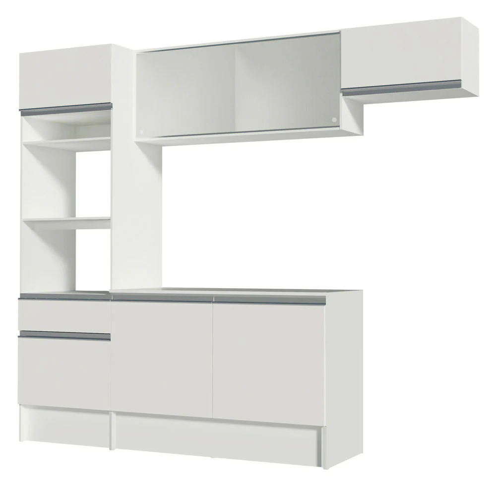 Armário de Cozinha Completa 240cm Branco Topazio Madesa 01 - Image 9