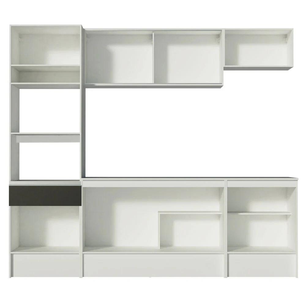 Armário de Cozinha Completa 240cm Branco/Preto Topazio Madesa - Image 11