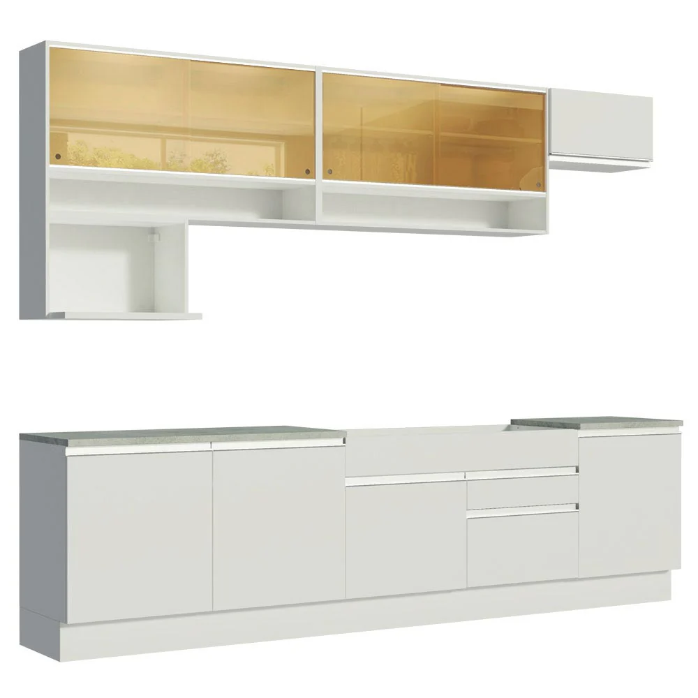 Armário de Cozinha Completa 300cm Branco Verona Madesa 01 - Image 10