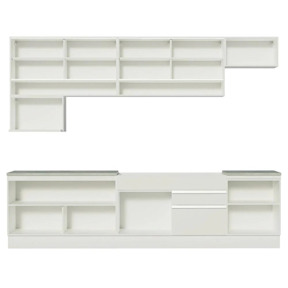 Armário de Cozinha Completa 300cm Branco Verona Madesa 01 - Image 11