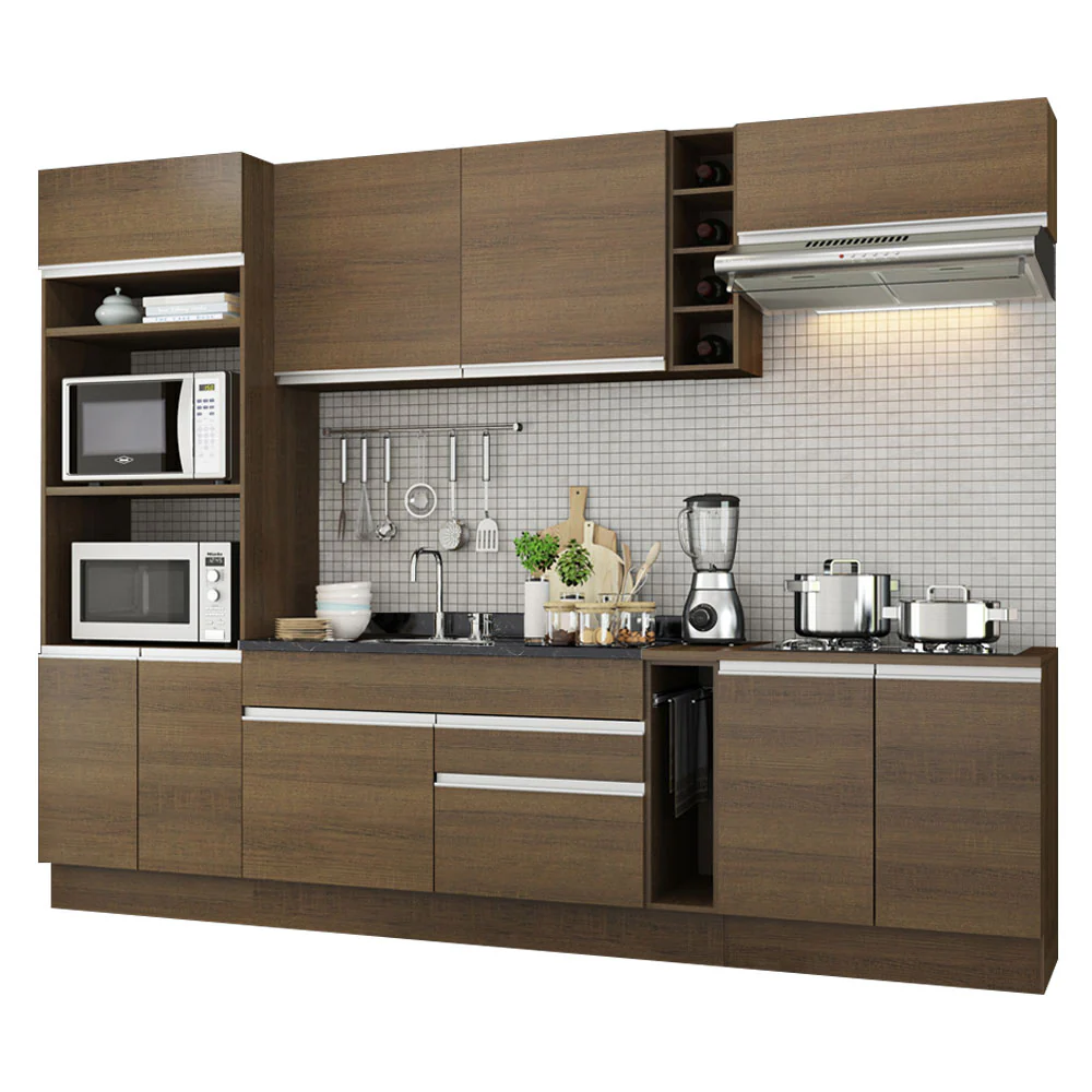 Armário de Cozinha Completa 290cm Rustic/Rustic Vicenza Madesa 02 - Image 2
