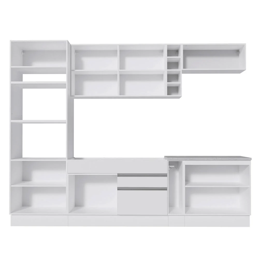 Armário de Cozinha Completa 290cm Branco Vicenza Madesa 12 - Image 12