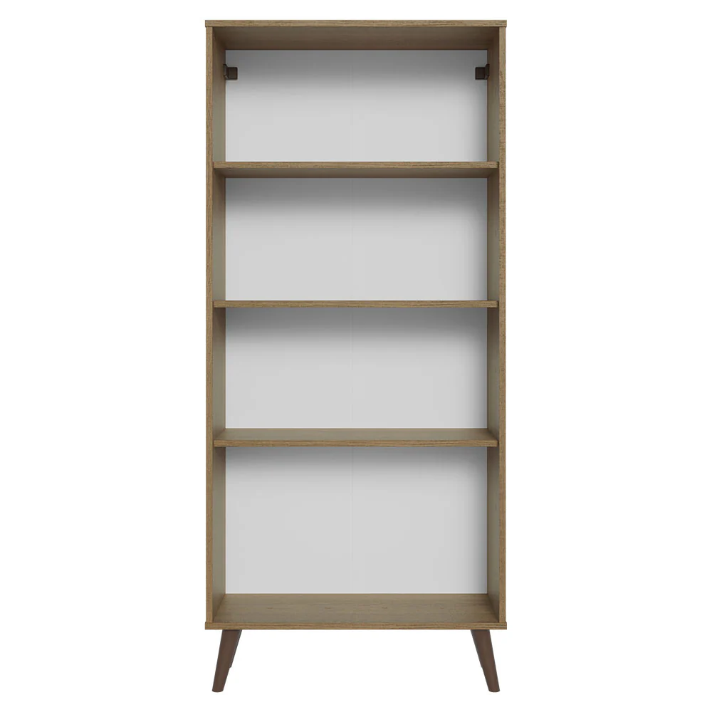 Cristaleira 70 cm 2 Portas de Vidro com Pés Cônicos Rustic/Marrom Madesa - Image 9